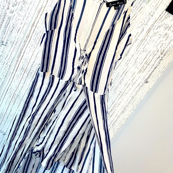 Navy and white romper with long dress attached size large - Picture 3 of 3